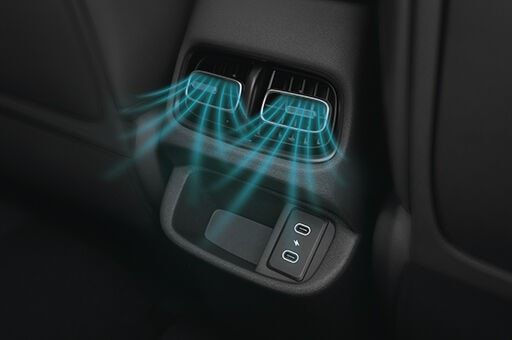 Hyundai New Creta: Cửa gió hàng ghế sau kèm cổng sạc Type C