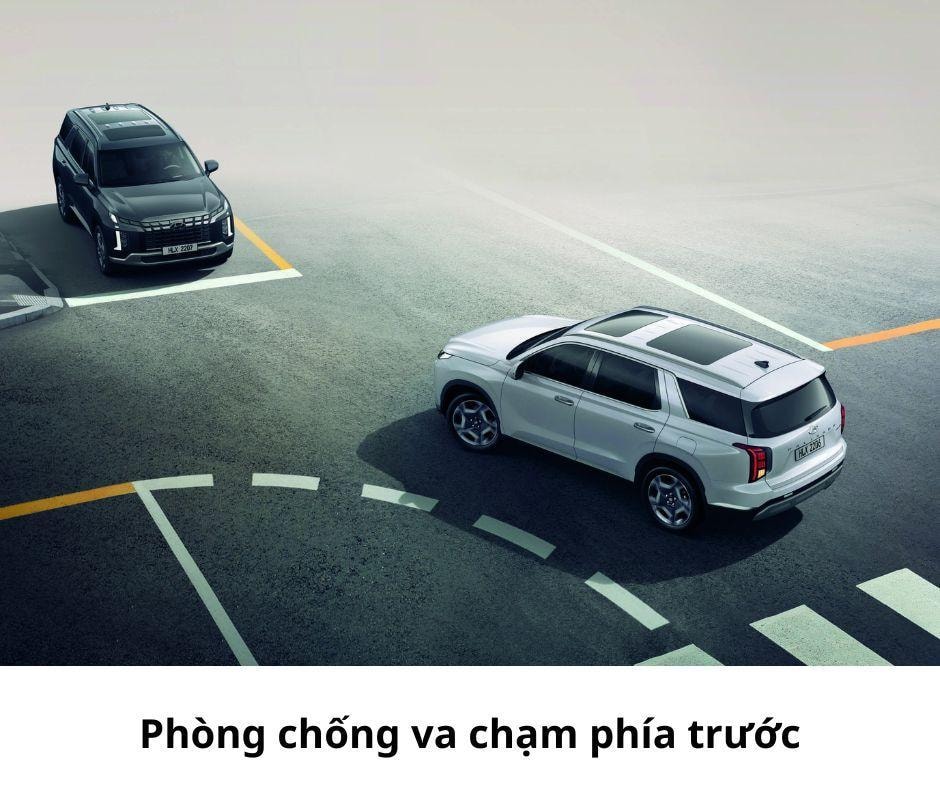 Minh họa hỗ trợ phòng tránh va chạm phía trước Hyundai Palisade