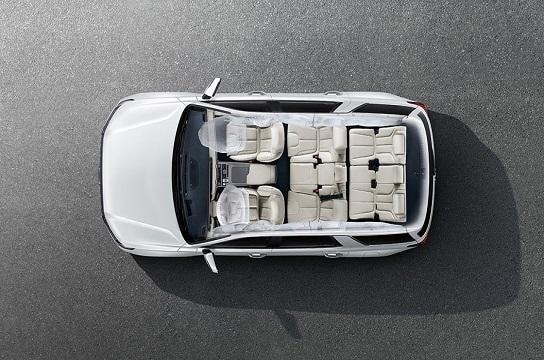 Vị trí các túi khí bảo vệ hành khách trên Hyundai Palisade