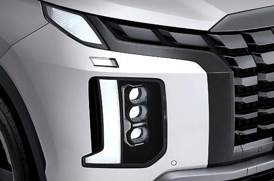 Cận cảnh hệ thống đèn chiếu sáng phía trước Hyundai Palisade