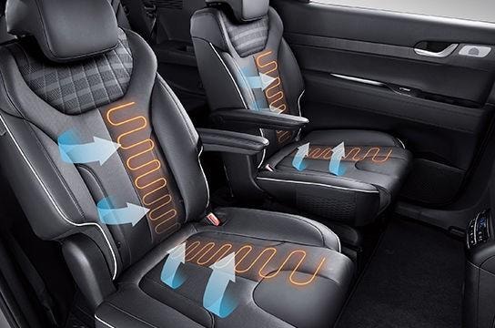 Ghế hàng hai có chức năng sưởi và làm mát Hyundai Palisade