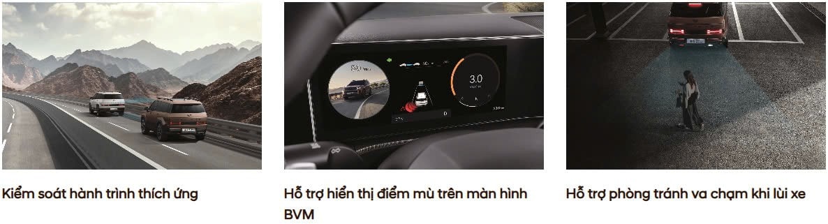 Minh họa SCC, BVM và hỗ trợ lùi xe Hyundai Santa Fe