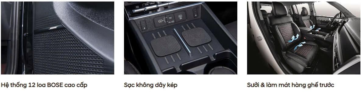 Chi tiết khoang ghế và tiện nghi nội thất Hyundai Santa Fe