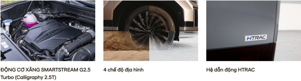 Chi tiết động cơ, chế độ lái và hệ dẫn động Hyundai Santa Fe