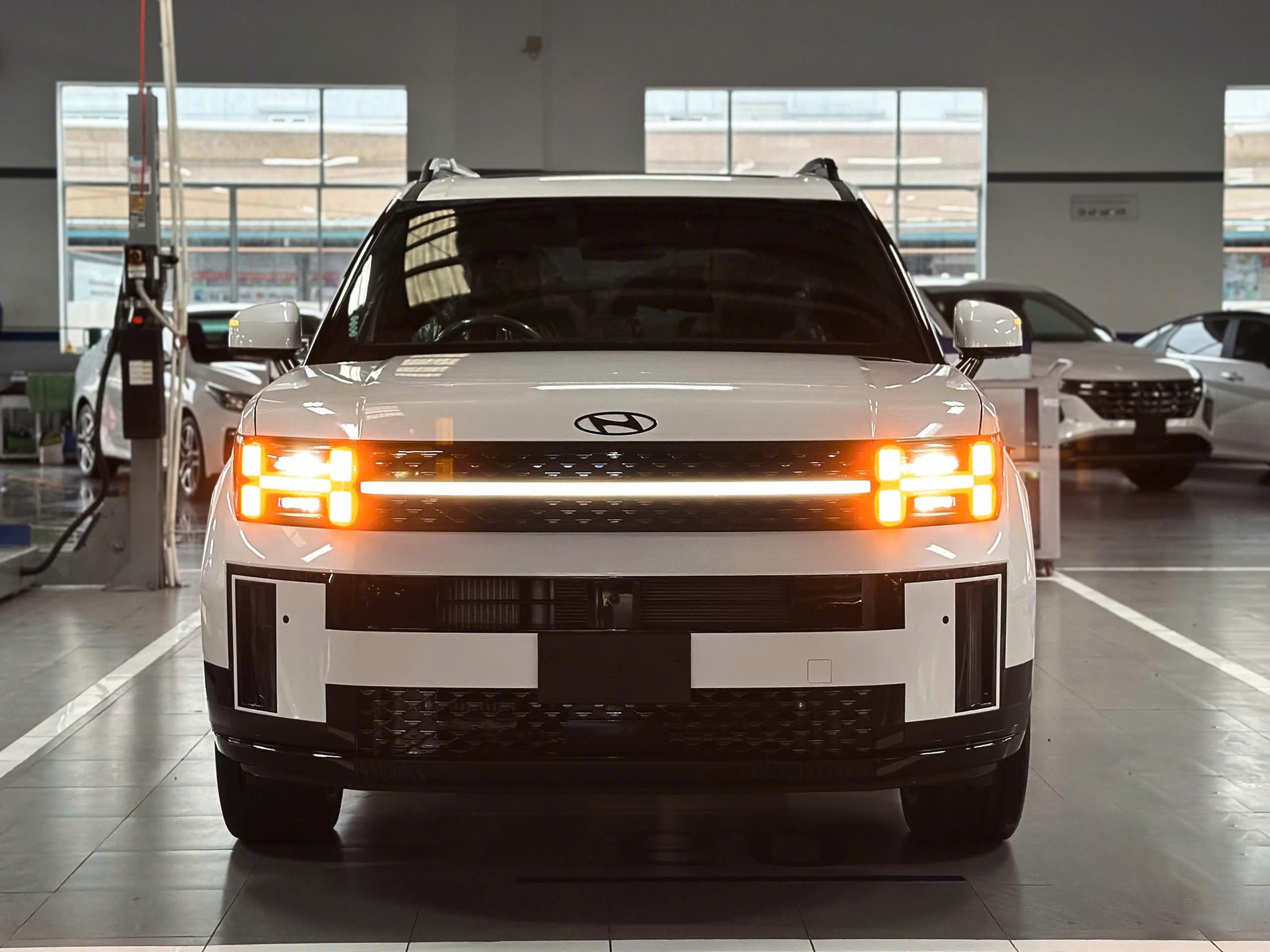 Gương chiếu hậu chỉnh điện, gập điện tích hợp sấy kính và đèn báo rẽ Hyundai Santa Fe
