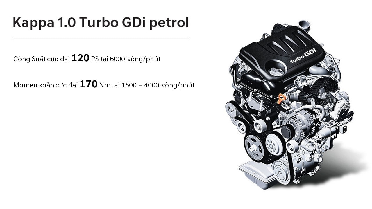 Động cơ xăng tăng áp Kappa 1.0 T-GDi và hộp số 7 DCT trên Hyundai Venue
